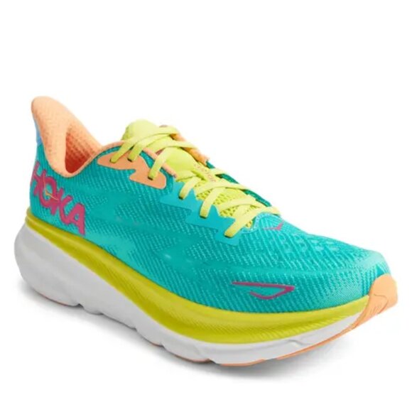 Hoka One One Men\'s Green Ceramic Clifton 9 Mesh Athletic Running Shoes Size 12D main image 7